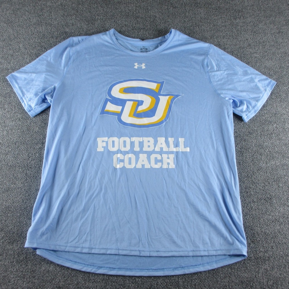 Southern University Jaguars Shirt Mens XL Blue NCAA‎ Football Under Armour Coach